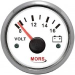 MORS VOLTMETRE BEYAZ 12 V Ø 55 MM