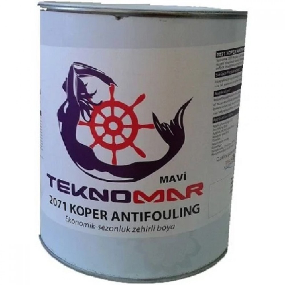 TEKNOMAR 2071 KOPER SEZONLUK BAKIR ESASLI ZEHİRLİ BOYA MAVİ 1 KG.